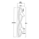 Applique murale Marrie - Type B Fer / Laiton / Acrylique - 1 ampoule - Nb d'ampoules : 2