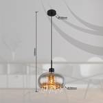 Hanglamp Corry type A gekleurd glas/ijzer/textielmix - 1 lichtbron - Diameter: 28 cm