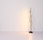 Staande lamp Geronimo aluminium/acrylglas - 1 lichtbron - Zwart