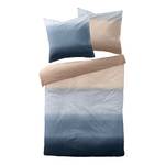 Parure de lit en flanelle Broney Coton - Bleu / Rose - 200 x 220 cm + 2 oreillers 80 x 80 cm