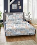 Parure de lit en flanelle Cosford Coton - Bleu - 155 x 220 cm + oreiller 80 x 80 cm