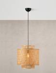 Suspension Strati Fer / Bambou - 1 ampoule - Beige