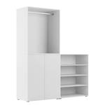 Armoire mi-haute Nikko Blanc alpin - Pousser pour ouvrir