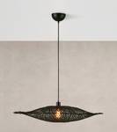 Lampada a sospensione Kumo Ferro / Bambù - Nero - 1 punto luce - Larghezza: 92 cm