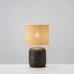 Lampe Montagna Béton / Jute - Noir - 1 ampoule - Hauteur : 32 cm