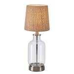 Tafellamp Costero glas/jute - 1 lichtbron - Beige - Hoogte: 43 cm