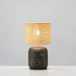 Lampe Montagna Béton / Jute - Noir - 1 ampoule - Hauteur : 45 cm
