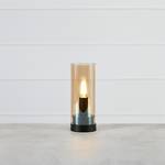 Lampe Post Fer / Verre - 1 ampoule - Doré - Hauteur : 23 cm