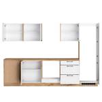 Eckküche Meran Matt Weiß - 240 x 300 cm - Ohne Elektrogeräte
