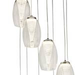 Hanglamp Cyclone 12 lichtbronnen glas/staal