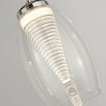 Suspension Cyclone 4 ampoules Acier / Verre transparent - Blanc