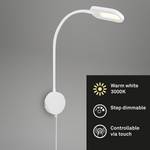 LED-wandlamp Bertelo aluminium/polypropeen - Wit