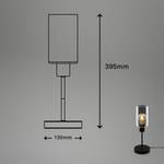 Lampada da tavolo Passaria C Alluminio / Vetro fumé - Nero - 1 punti luce