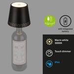 Lampada LED a forma di bottiglia Bairros Alluminio - 1 punti luce - Nero