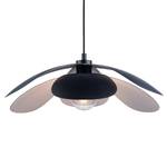 Hanglamp Maple staal/PVC - 1 lichtbron - Zwart