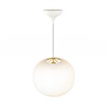 Suspension Navone Laiton / Verre opalin - Blanc - 1 ampoule - Diamètre : 20 cm