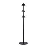 Lampadaire Nomi Acier / PVC - Noir - 3 ampoules