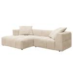 Ecksofa ROOYA Webstoff Saia: Beige - Longchair davorstehend links