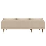 Ecksofa ELLENS Webstoff Saia: Beige - Longchair davorstehend links