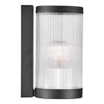 Wandlamp Coupar aluminium/PVC - 1 lichtbron - Zwart