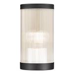 Wandlamp Coupar aluminium/PVC - 1 lichtbron - Zwart