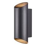 Wandleuchte Nico Round Aluminium / Glas - 2-flammig - Schwarz