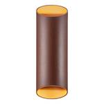 Applique murale Nico ronde Aluminium / Verre - 2 ampoules - Marron