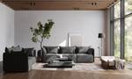 3-Sitzer Sofa Dune Microfaser - Anthrazit