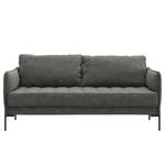 2,5-Sitzer Sofa VILLARDS Microfaser Teda: Dunkelgrau