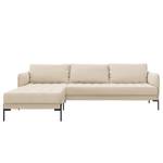 Ecksofa VILLARDS Webstoff Saia: Beige - Longchair davorstehend links