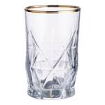 Borrrelglas UPSCALE transparant glas - transparant/goudkleurig