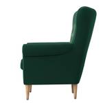 Fauteuil à oreilles Cudeiro Velours Ravi: Vert vieilli