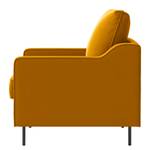 Fauteuil Brocheros Velours Ravi: Jaune moutarde