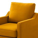 Fauteuil Brocheros Velours Ravi: Jaune moutarde