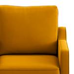 Fauteuil Brocheros Velours Ravi: Jaune moutarde