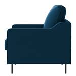 Fauteuil Brocheros Velours Ravi: Bleu marine