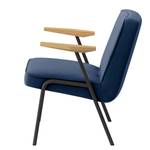 Fauteuil lounge Camaces Velours Velina: Bleu royal