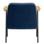 Fauteuil lounge Camaces Velours Velina: Bleu royal