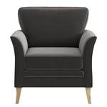 Fauteuil Estallo Velours Ravi: Gris