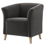 Fauteuil cocktail Estallo Velours Ravi: Gris