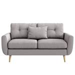 2-Sitzer Sofa Foronda Webstoff Deran: Hellgrau