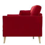 2-Sitzer Sofa Estallo Samt Ravi: Rot