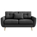 2-Sitzer Sofa Foronda Webstoff Deran: Anthrazit