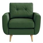 Fauteuil Foronda Geweven stof Deran: Antiek groen