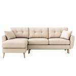 Ecksofa Foronda Webstoff Deran: Creme