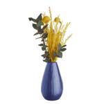 Vase RIFFLE Steinzeug - Blau