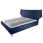 Letto imbottito Valesk Blu scuro - 180 x 200cm - Tessuto piatto