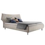 Gestoffeerd bed Valesk Crème - 180 x 200cm - Platweefsel