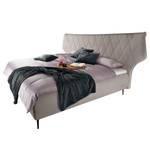 Gestoffeerd bed Valesk Crème - 180 x 200cm - Platweefsel