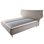 Gestoffeerd bed Valesk Crème - 180 x 200cm - Platweefsel